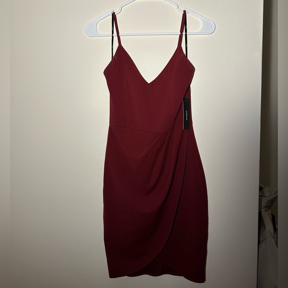 NWT Lulus Forever Your Girl Wine Red Bodycon Dress
